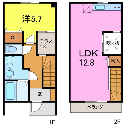 MaisonettePark　碧南中央駅Aの物件間取画像